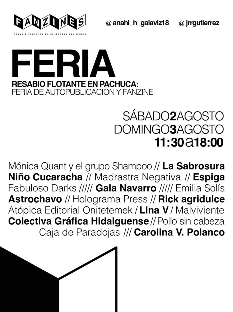 Fanzines en la Fundación Arturo Herrera de Pachuca 3 FANZIES 04 Flyer Pachuca