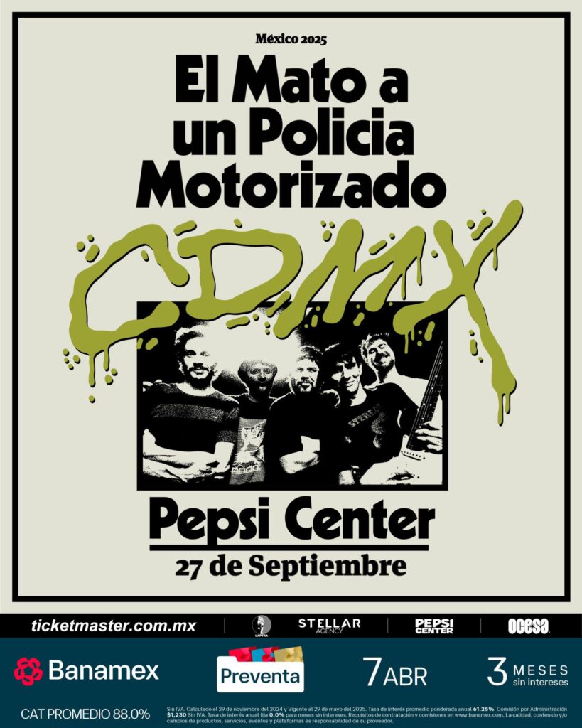 El Mató a un Policía Motorizado llegará al Pepsi Center 1 https://marvin.com.mx/evento/el-mato-a-un-policia-motorizado-cdmx-show/
