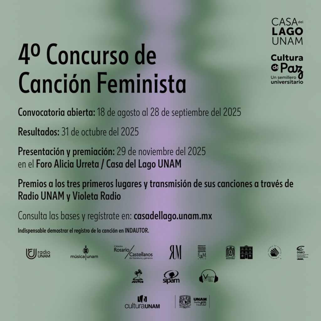 Flyer Convo Cancion feminista