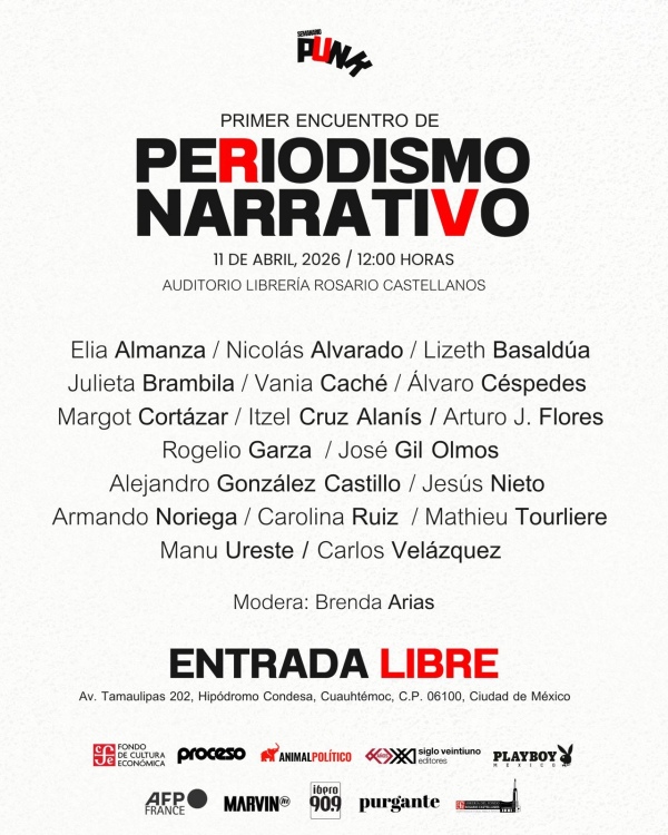 Semanario Punk presenta el ‘Primer encuentro de periodismo narrativo’ en la CDMX 2 primer encuentro de periodismo narrativo semanario punk 2