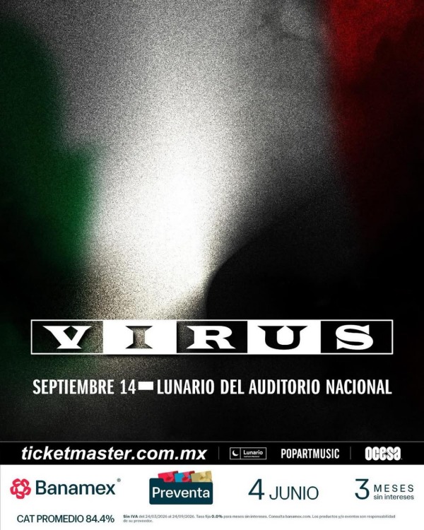 Virus llega a México por vez primera (toda una ‘Locura’) 1 virus lunario concierto locura cdmx argentina 2026 1