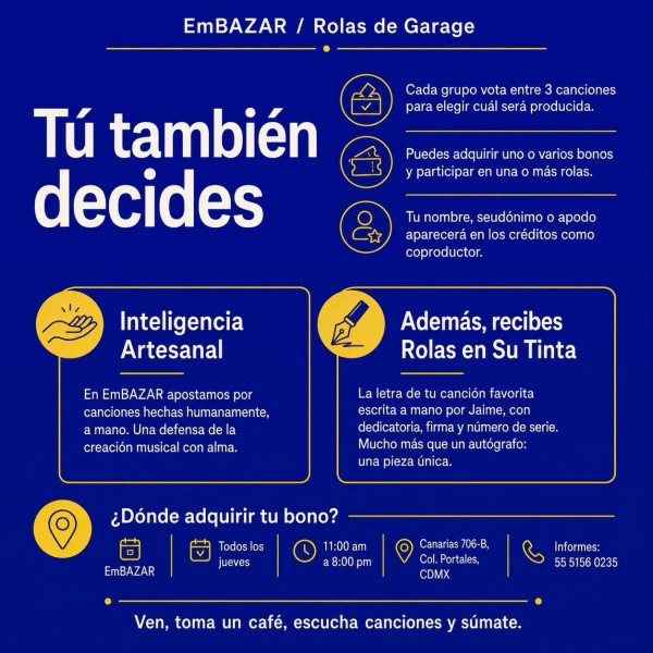 Jaime López invita a su bazar de canciones: ‘EmBAZAR/Rolas de garage’ 3 jaime lopez embazar rolas de garage 2026 3