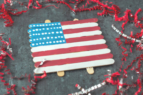 Image for Popsicle Stick American Flag Craft for Kids