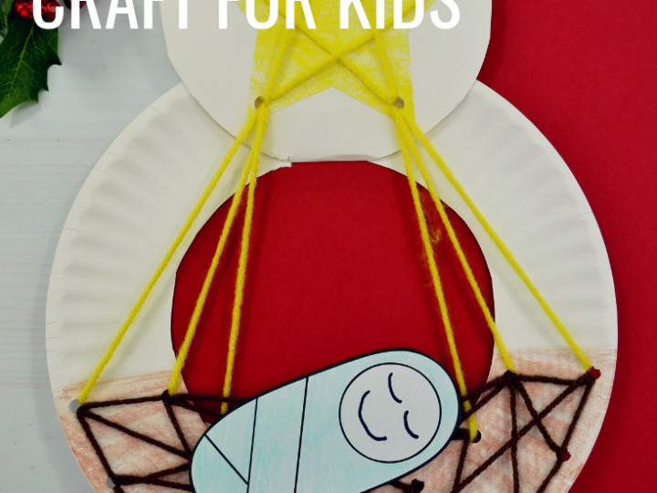 Image for Nativity lacing paper plate craft for kids