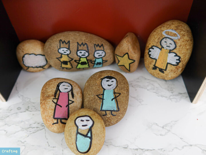 Image for Christmas Rock Painting with a Nativity Scene