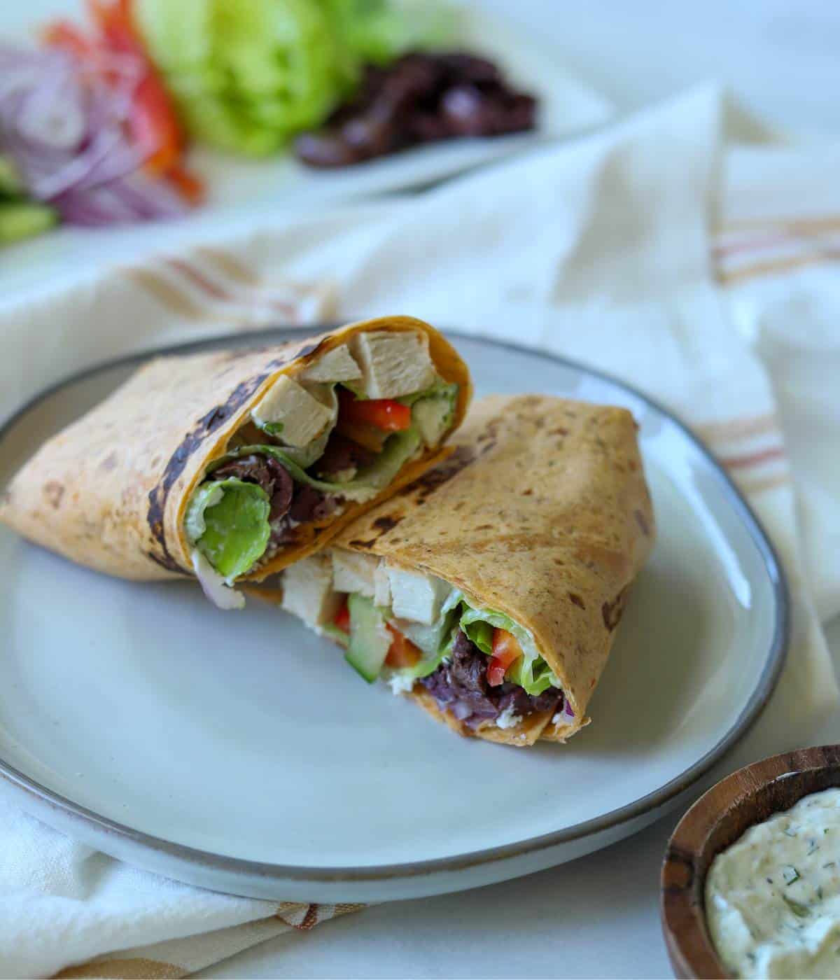 Image for Greek Chicken Tzatziki Wraps