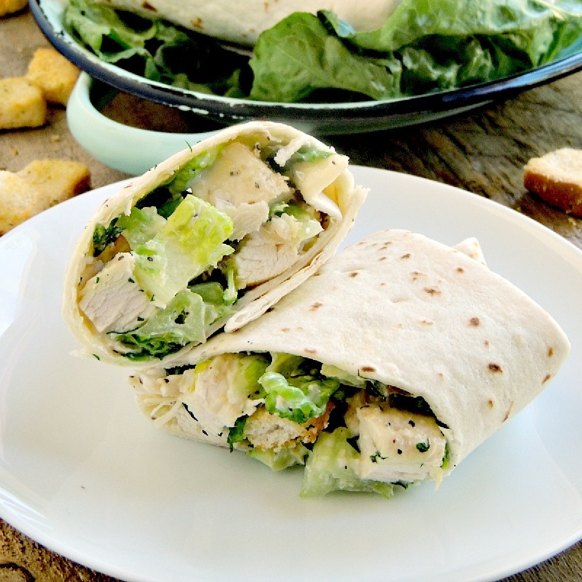 Image for Keto Chicken Caesar Salad Wraps
