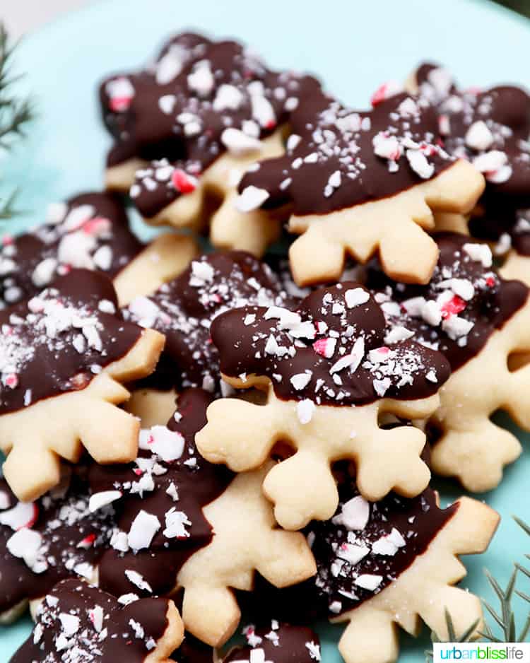 Image for Chocolate Dipped Peppermint Shortbread Cookies