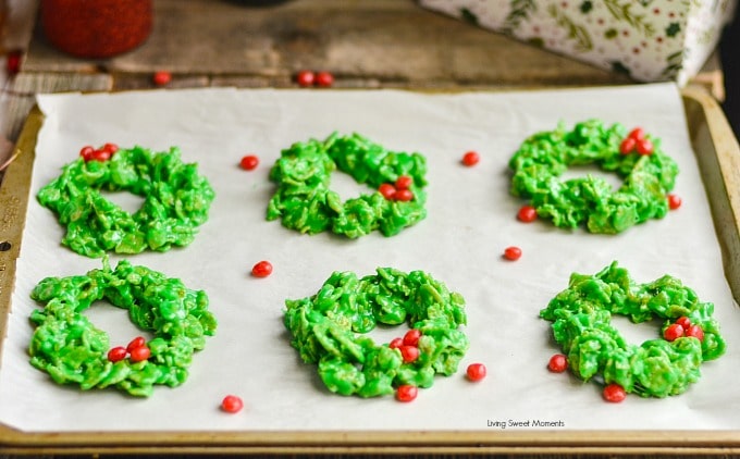Image for No Bake Christmas Wreath Cookies