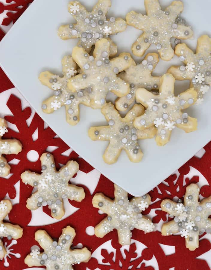 Image for Glazed Snowflake Shortbread Cookies {a Recipe}