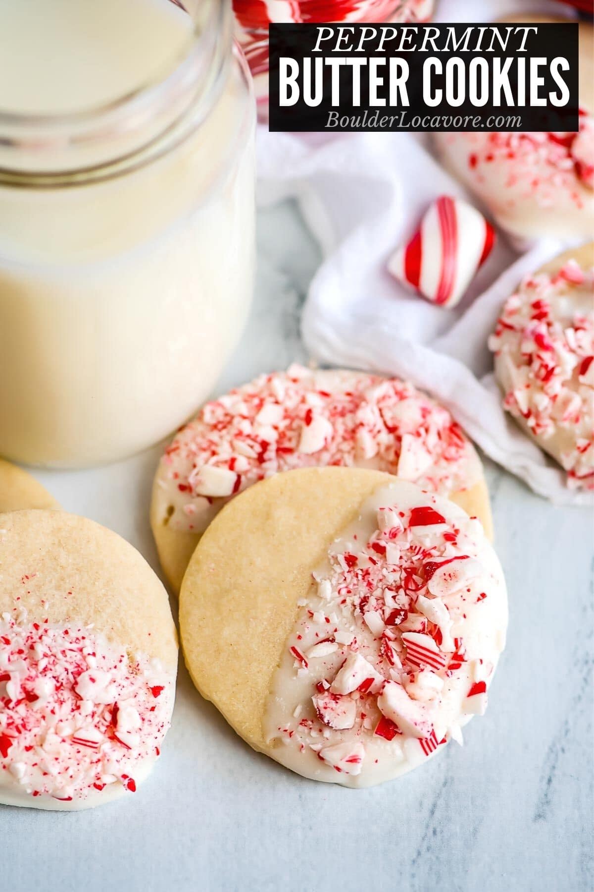 Image for Butter Cookies with Peppermint decorations