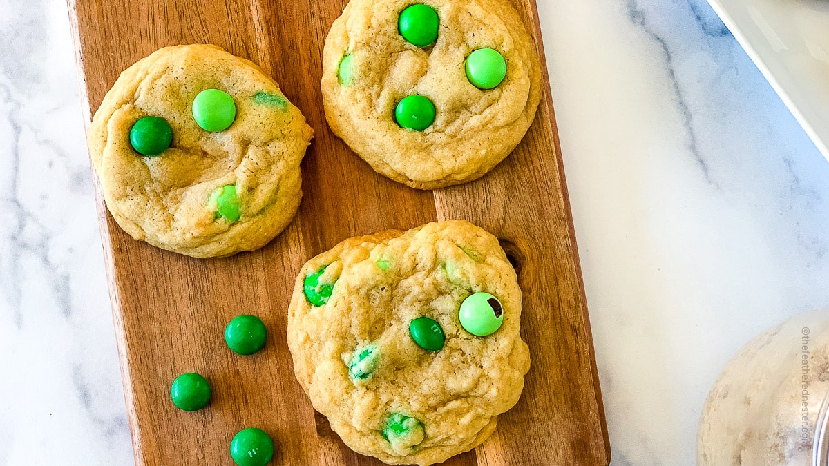 Image for Mint M&M Cookies for Christmas (or St. Patrick’s Day)
