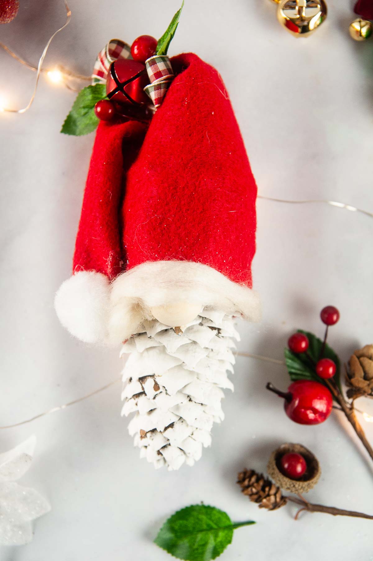 Image for Easy Pinecone Gnomes DIY Gnome Ornaments