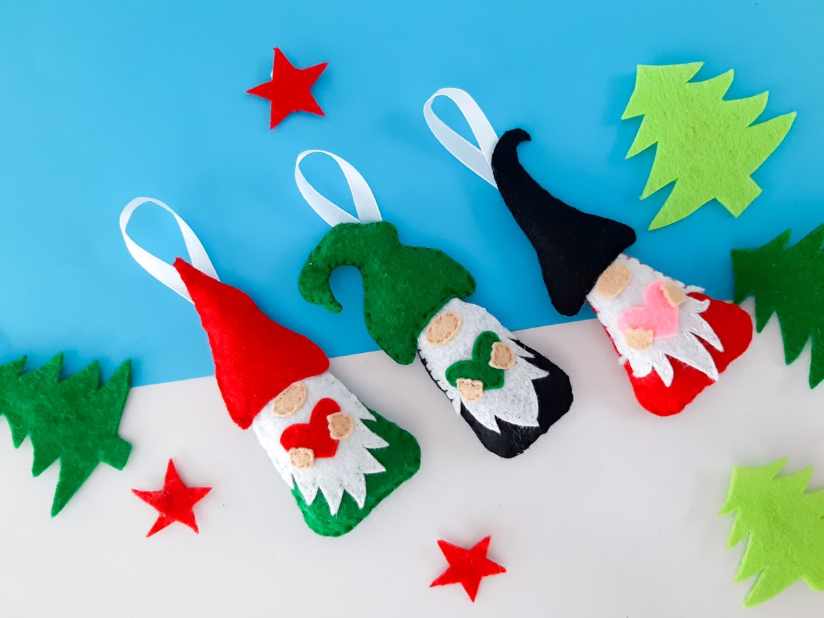 Image for Easy DIY Gnome Ornaments- With Step By Step Photos and Free Pattern
