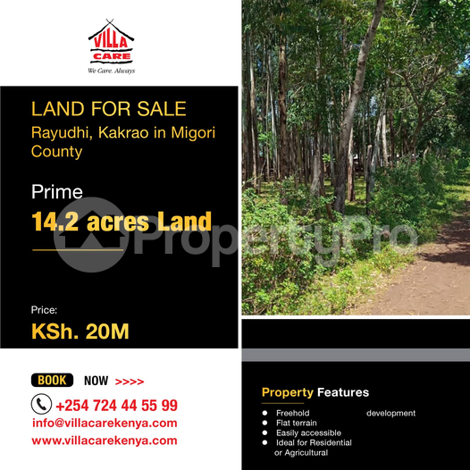 Land for sale Rayudhi, Kakrao, Migori Migori