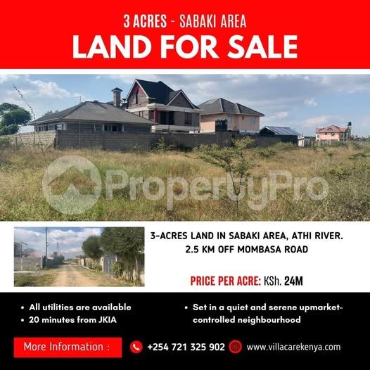 Land for sale Sabaki area, Athi River, 2.5 KM off  Mombasa Road Nairobi