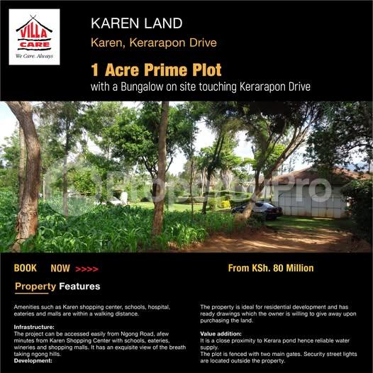 Land for sale Kerarapon drive, Karen Nairobi
