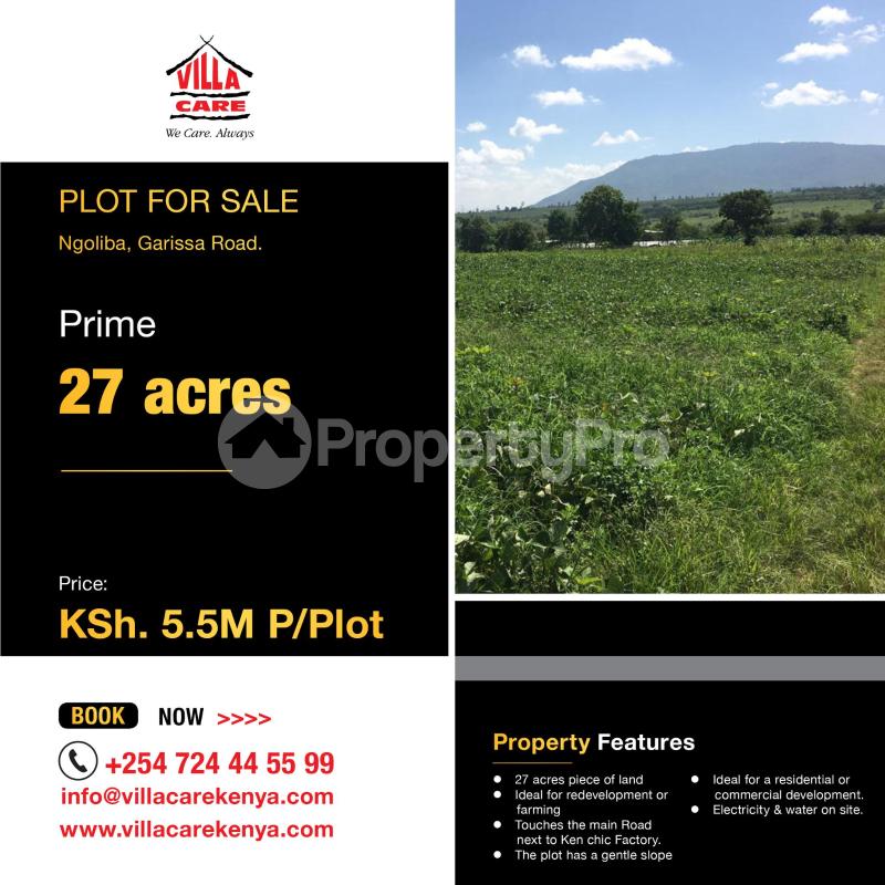 Land for sale NGOLIBA, GARISSA ROAD, Nyeri Nyeri