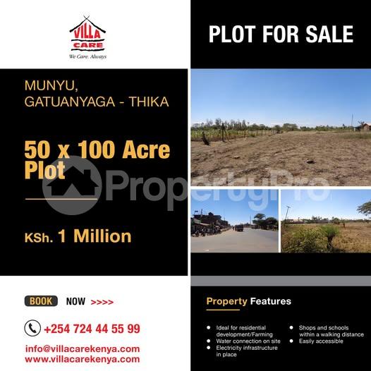 Land for sale Munyu, Gatuanyaga, Kabati Thika