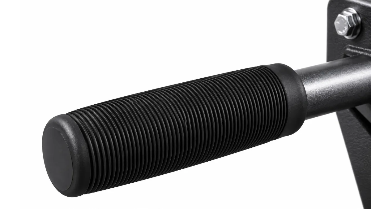 Ribbed contoured OEM hand grip installed on industrial tooling