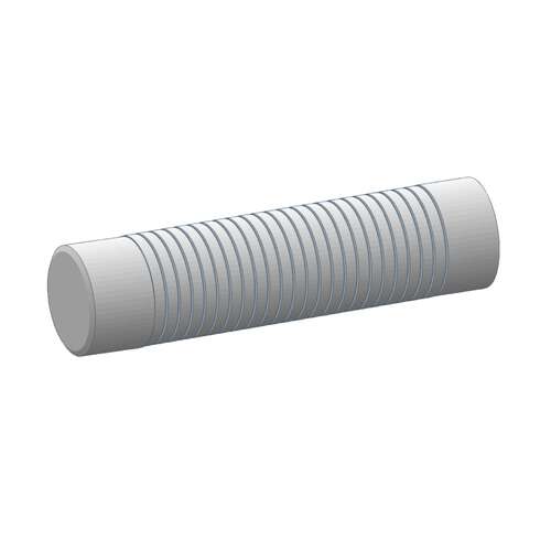 Ribbed Straight Grip for 1 Bar, 4-1/2 Long (White)