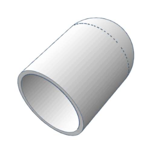 Round Cap Silicone for 0.340 - 0.460 OD, 1.000 Height