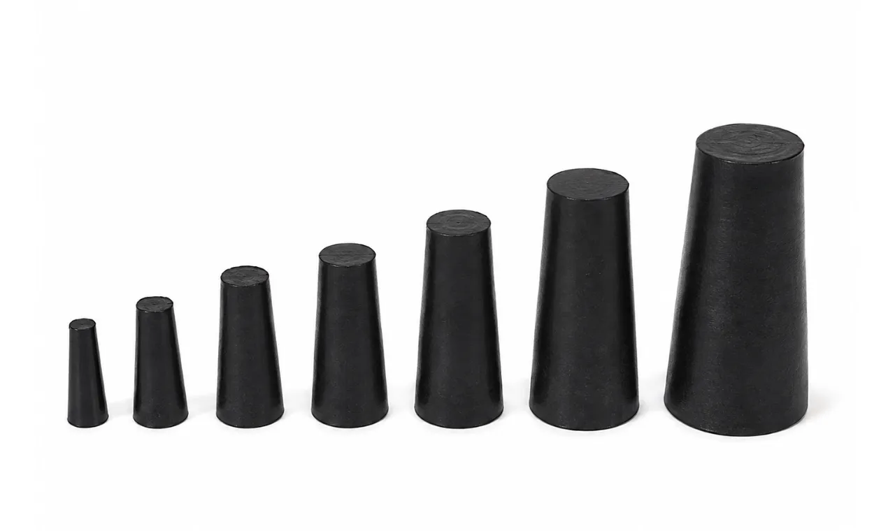 Rubber stoppers for sealing and component protection