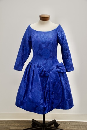 Vintage 1980s Royal Blue Arnold Scaasi Cocktail Dress