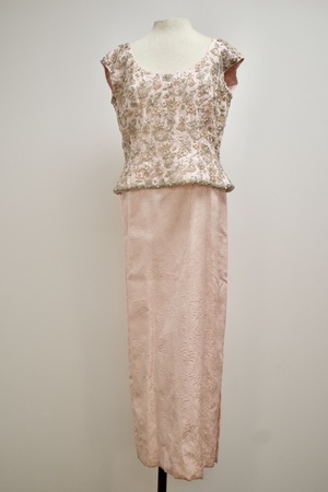 Vintage 1960s Pink Evening Gown