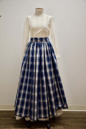 Victorian Blue Plaid Skirt