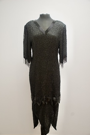 Vintage Black Beaded Dress