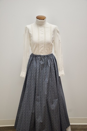 Victorian Blue Cotton Skirt