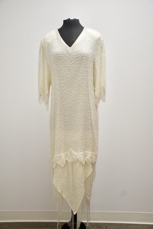 Vintage Cream Beaded Dress