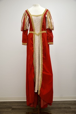 open lace back dress Women's Amalia Medieval Dress - Natural/Red, Size: X-Large main image 1