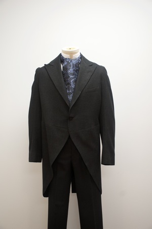 Vintage Charcoal Grey Cutaway Coat Ensemble 42L