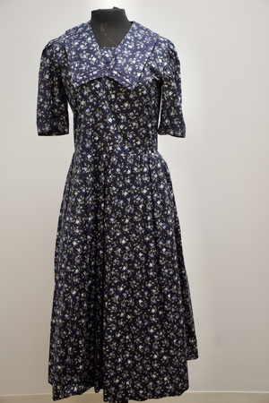 Vintage Blue Floral Sailor Dress