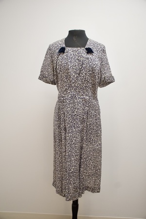 Vintage Blue Print Dress