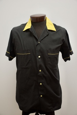 Black and Yellow Bowling Shirt