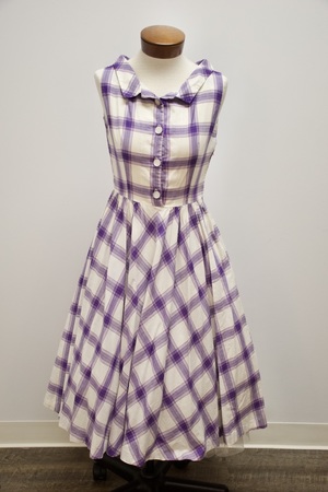 Vintage Lavender Plaid Dress