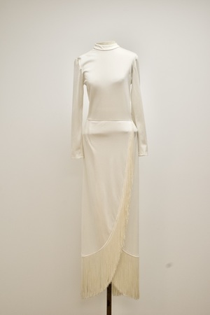 Vintage 1970s White Evening Dress