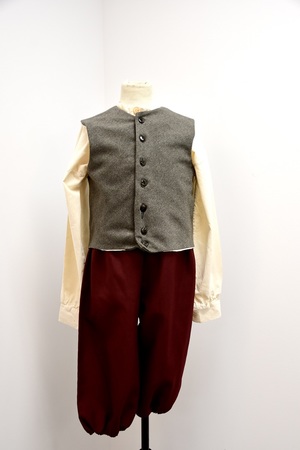 Colonial/Victorian Charcoal Waistcoat and Wine Knickers
