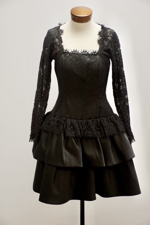 Vintage 1980's Womens Black Cocktail Dress
