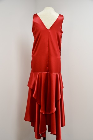 Exquisite Costumes:: Rent 1920s Red Satin Flapper Dress-The Play that Goes Wrong Exquisite Costumes:: Rent 1920s Red Satin Flapper Dress-The Play that Goes Wrong