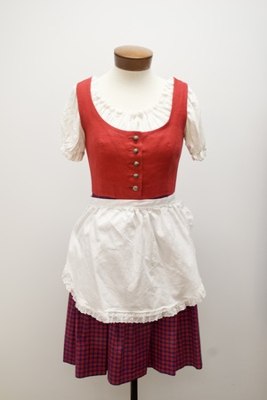 Vintage Red and White Traditional Dirndl