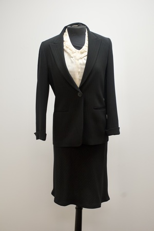 Women's Black Pinstripe Suit