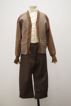 Boy's Brown Checked Sweater