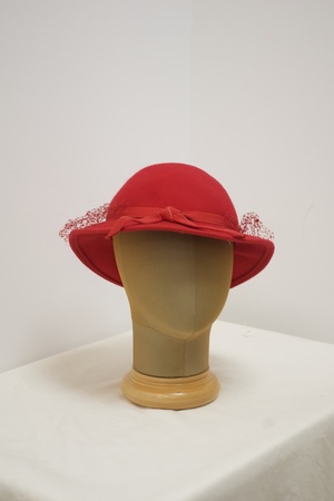 Women's Red Netted Hat