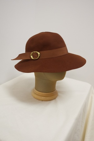 Women's Brown Wide Brimmed Hat