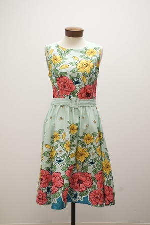 Womens Floral Cotton Dress