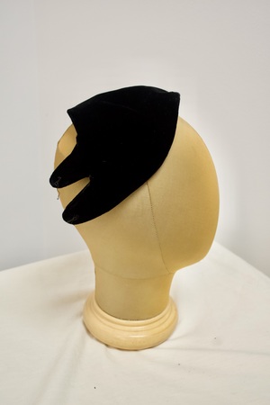 Vintage Black Velvet Hat